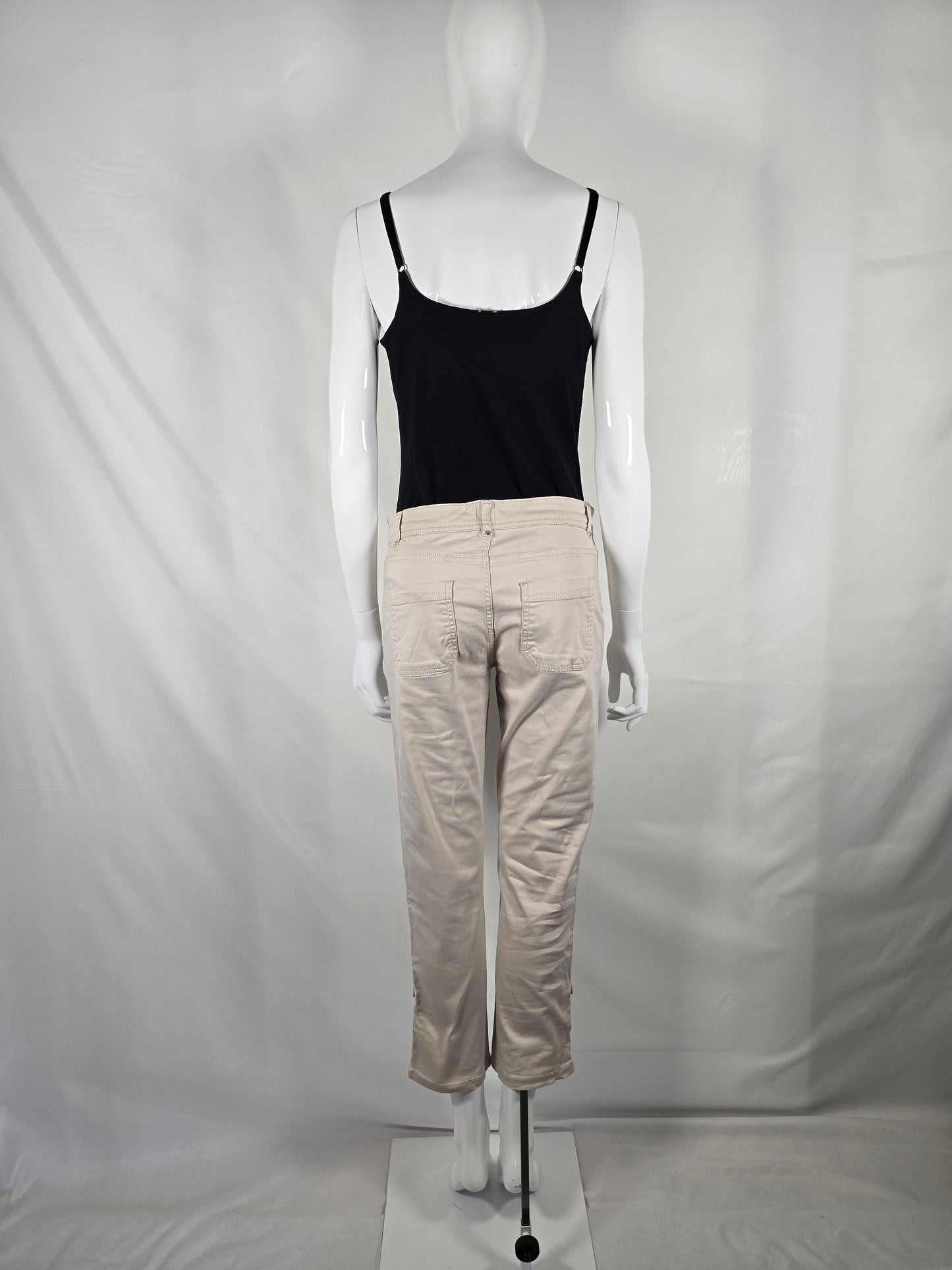 Beige lange Hose von Manor Woman – Grösse 38