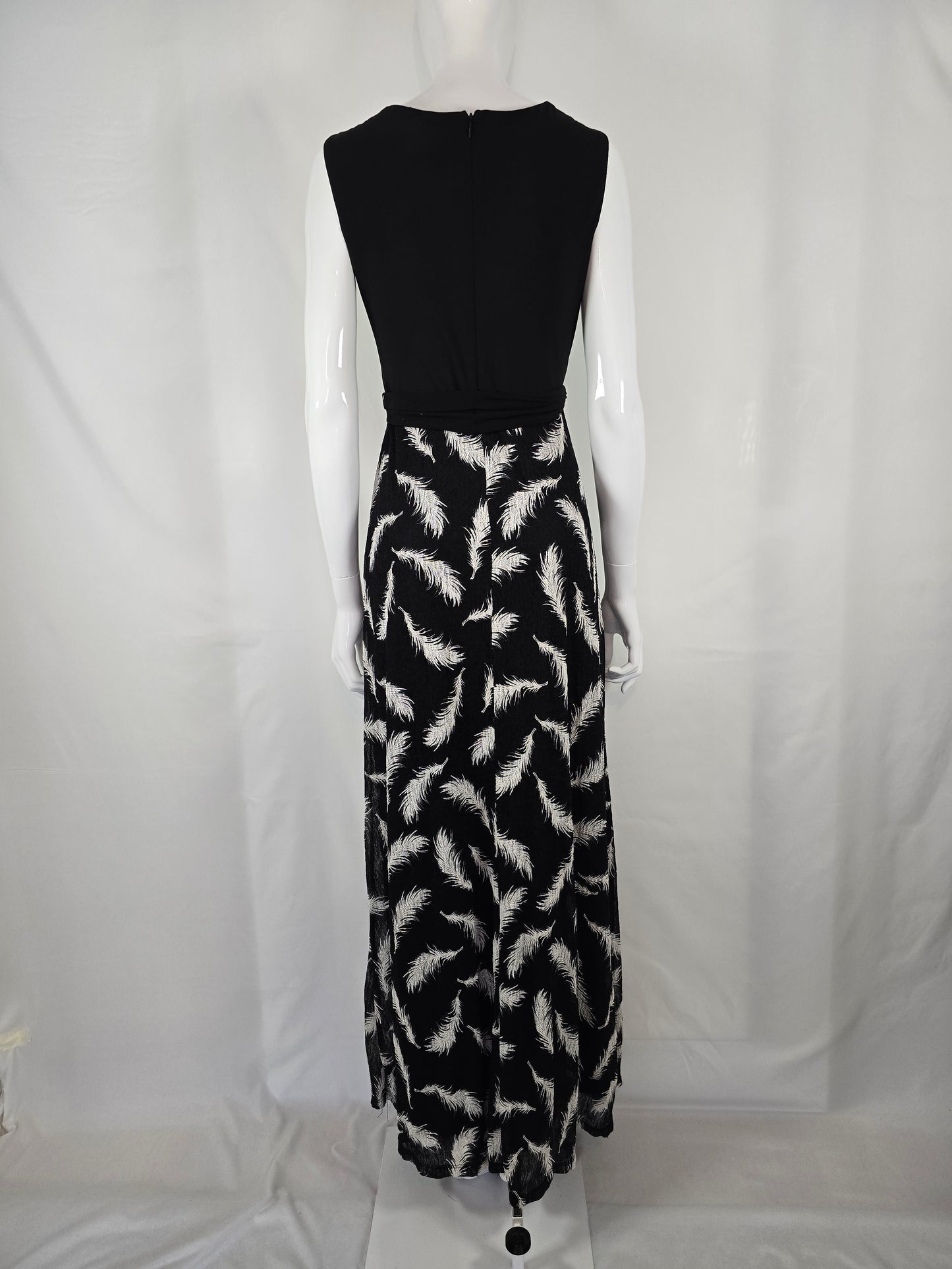 Schwarzes Maxikleid mit Muster von Phase Eight – Grösse 40