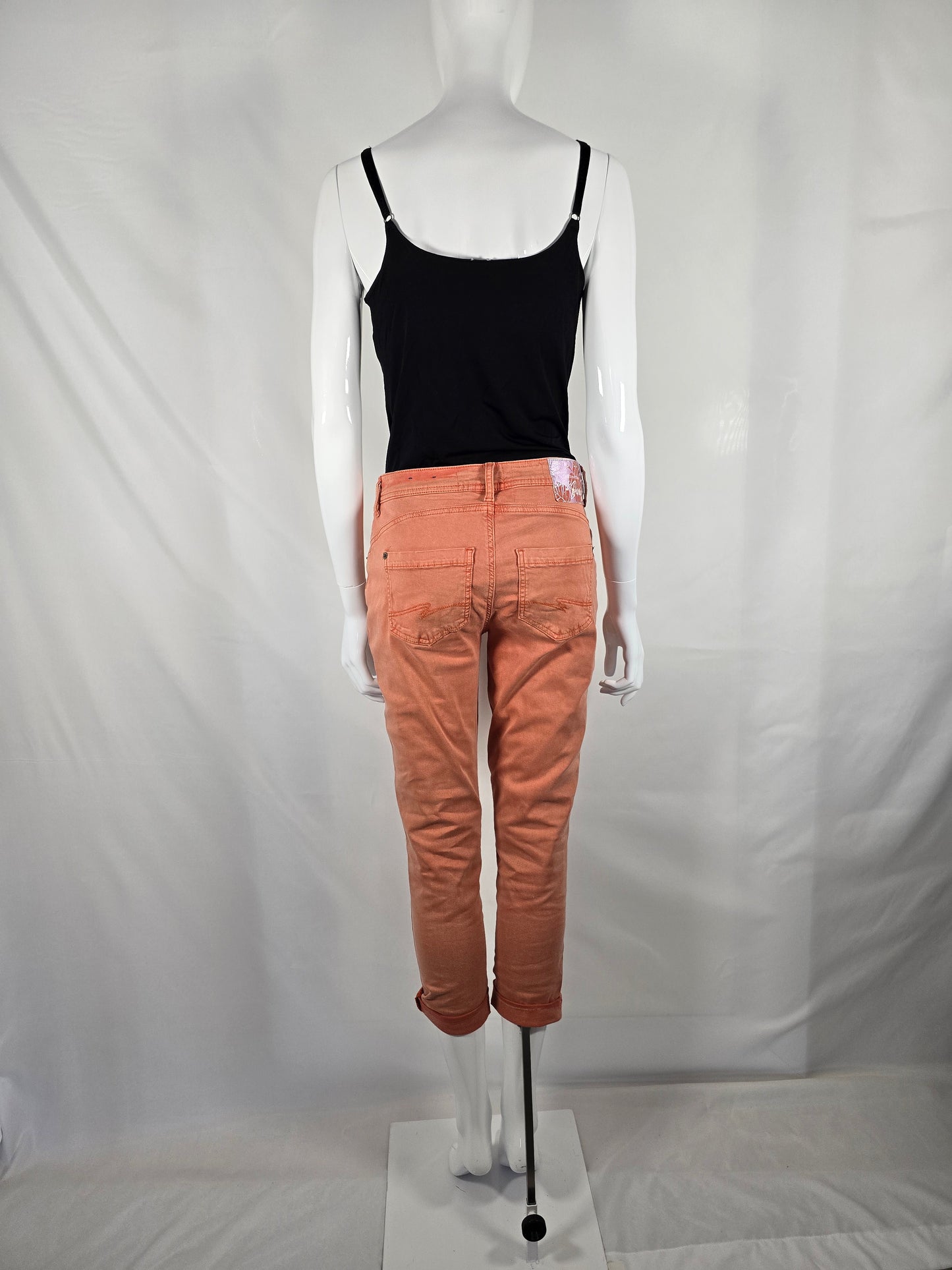 Orangefarbene 3/4-Hose von Street One – Grösse 27