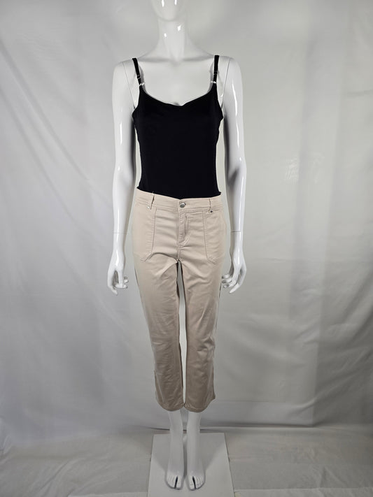 Beige lange Hose von Manor Woman – Grösse 38
